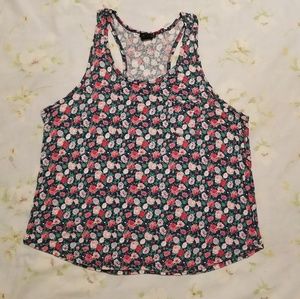 Forever 21 Floral Muscle Tank Top